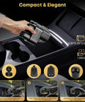 Hand holding heavy duty NACS to CCS1 charging adapter designed for Tesla V3 V4 Superchargers, compact design.