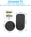 Two Sided Keypad Door Knob With Dual Cylinders And Key Alike No Hassle Keyless Entry Smart Lock dimensions and latch details