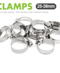 Clamps for 3/4 Inch ID 5 Foot SAE 30R7 Fuel Line Hose Kit with 10 Clamps for Diesel Oil and Hydraulic Lines
