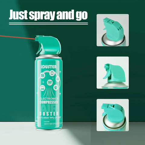 Keyboard Cleaner Air Spray For Computers And Electronics 10oz Can Duster to blast dust from keyboards laptops desktops shown