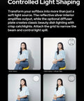 Professional Grade 23.6 Inch Octa Softbox With Bowens Mount showcasing silver interior and diffusion options for controlled lighting.