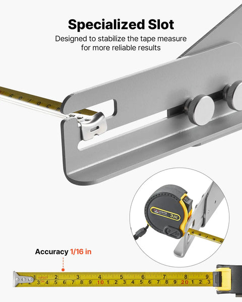 Heavy Duty Carbon Steel Wheel Alignment Tool Featuring A Digital Angle Finder And Measuring Tapes for reliable measurements with specialized slot.