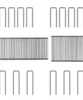 Forty Pieces Zinc Plated Louver Staples For Plantation Shutters Tilt Rods Precision Fit Rust Proof Replacement Hardware, showing 40 zinc clips.