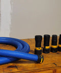 30 Ft Antistatic Vacuum Hose With Expanded Multi Brand Power Tool Adapter Set For Shop Vacs Grounded Conical Electrostatic Dissipative Dust Collection Hose Blue