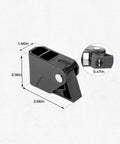 Boat Fender Clips Quick Release Adjustable Bumper Clips dimensions, black plastic design, rail cleat attachment overview