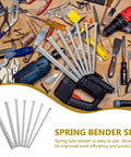 Awesome 7 Piece Spring Tube Bender Set For Plastics And Copper Pipes Hand held Benders 1/4 To 5/8 Inch shown on tool bench.