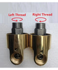 Built Like A Tank Brass Rotating Joint 2 Inch DN50 Swivel Hose Connector showing left and right thread types.