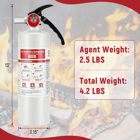 Solid Pick 2 Point 5 Lb Abc Dry Powder Fire Extinguisher With 1 A 10 B C Rating And Ansi Ul Approval Compact Carry Case Style Gear That Keeps Ya Protected No Stress Ready For Garage Boat Or Road Trip Backup Without Any Fuss