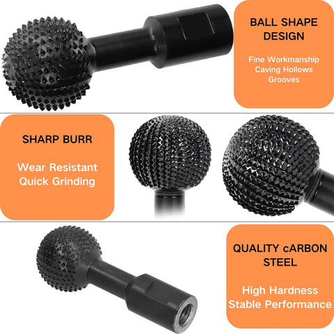 Two Pack Wood Carving Disc Set For Four And A Half And Five Inch Angle Grinders With Durable Carbon Steel Burrs