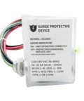 Close-up of 120 240 VAC Universal HVAC Surge Protector With TPMOV Tech Waterproof Enclosure Three Mode Protection. Model AG3000.