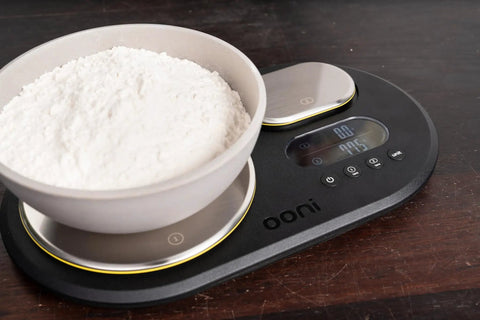 Dual Platform Digital Kitchen Scale With Dual LCD Display And Brushed Stainless Steel Platforms, Precision To A Tenth Of A Gram