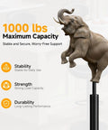 Beefy Heavy Duty Gas Lift Cylinder Replacement 1000 Lb Capacity with elephant, displaying stability and strength.