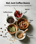 Variety of ingredients for Electric Coffee Grinder With 70g Large Capacity And Visual Timing Knob For Precise Grind, Quiet Bean Grinder