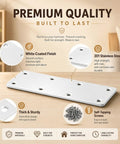 40 Pack White Mending Plates With 240 Self Drilling Screws Stainless Steel Flat Brackets, premium quality, wood repair