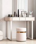 White Metal Table Legs 28 Inch Square Tube For Dining Tables And Desks Set Of 4 supporting modern vanity desk