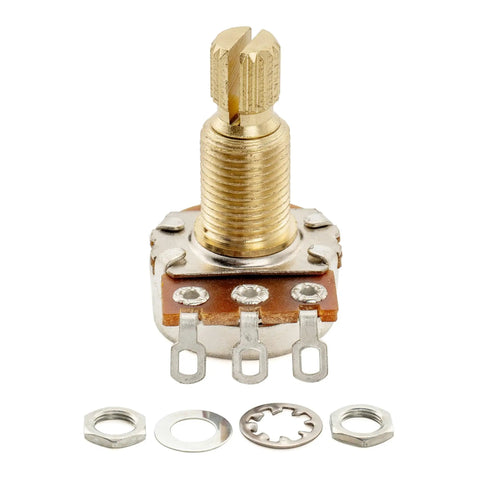 Mini Potentiometer Set For Electric Guitars And Basses A250Kx2 And B250K Linear Taper Pots Brass Shaft 6mm Split Shaft