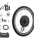 26 Inch Rear Wheel Electric Bike Conversion Kit With 48V 1000W Hub Motor 3 Mode Controller With PAS And Twist Throttle Battery Indicator