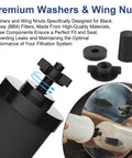 Water Filter Maintenance Kit With Silicone Blocking Plugs, Washers And Wing Nuts For Gravity Water Filter Systems