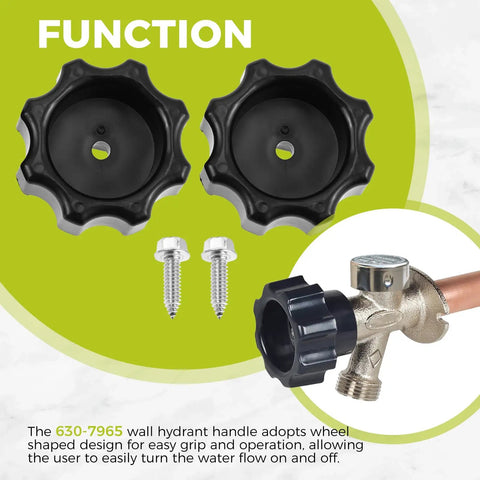 2 Pack Wall Hydrant Handle Repair Kit 630-7965 For Mansfield 300 400 500 Series Outdoor Faucet Replacement shown
