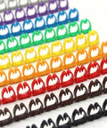 Colorful Clip On Wire Marker Tubes 0.1 x 0.1in Digital Number Cable Markers in 10 colors for easy wire management