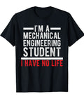 Black Future Mechanical Engineer Gift For Engineering Students T Shirt Funny College Tee For Aspiring Engineers