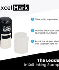 No Sweat Self Inking Round Teacher Stamp Loaded With Bold Red Ink And Easy Grip Quick Strike Design For Stress Free Marking Durable School Supply Crafted To Pump Out Thousands Of Crimp Impressions Day After Day with dust cover