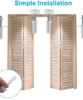 Bi Fold Door Top Roller Guide Kit With Spring Loaded Wheels And Pivots DIY Friendly Closet Door Hardware for folding doors