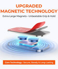 Illustration showing upgraded magnetic technology of Ultra Thin No Drill Magnetic Cabinet Latches 4 Pack With 16 Adhesive Pads For Tight Gaps