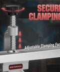 Close-up of 10 To 180 Degree Adjustable Tube Clamp With Swing Jaw Aluminum Alloy Right Angle Corner Clamp for secure clamping.