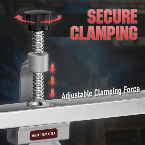 Close-up of 10 To 180 Degree Adjustable Tube Clamp With Swing Jaw Aluminum Alloy Right Angle Corner Clamp for secure clamping.