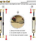Built Tough Aluminum Stair Spindles With 270 Degree Pivot Brackets For Deck Or Patio DIY Railings Plus Ten Flexible Baluster Posts Easy cutting guide with spindles and brackets.