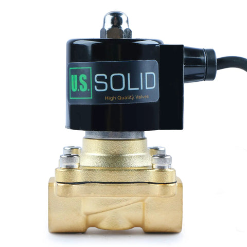1/2 Inch Brass Electric Solenoid Valve 110V AC Normally Closed IP67 Waterproof Heavy Duty Underwater Ready For Water Non Potable