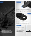 Two Pack 360 Degree Flip Bathroom Stall Latch For Inside Doors With Three Locking Methods Stainless Steel Matte Black Heavy Duty Gate Hardware Ideal For Barn Doors And Interior Doors Two And A Half Inch Handle showing waterproof black latch and surface details.