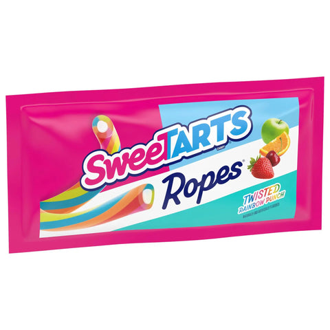 Totally Tangy Chewy Ropes Candy Variety Pack With Cherry Punch, Twisted Rainbow Punch And Tangy Strawberry Flavors in bag