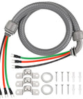 Plug And Play Ready To Wire 4 Ft Non Metallic Liquid Tight Conduit Kit With Pre Wired 3 X 10 AWG THHN Copper Conductors And Terminals