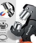 Heavy Duty Pro Grade Grommet Tool Kit Three Eighths Inch With Detachable Head Eyelet Pliers Set Includes Five Hundred Silver Grommets Manual Press Featuring detailed view.