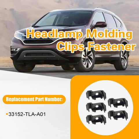 Honda CRV Headlamp Clip Trim Molding Kit 5Pcs Replacement Fasteners For 2017 2018 2019 2020 Plug And Play Secure Fit Durable Hold 33152TLAA01