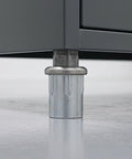 Close-up of stainless steel foot from 4 Pack Adjustable Table Feet For Desks, Cabinets And Chairs, 1.5 Inch Base, height-adjustable