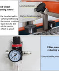 Hand wheel positioning wheel and filter pressure reducing valve on Heavy Duty Fully Automatic Carton Erector Electric Carton Folding And Sealing Machine.
