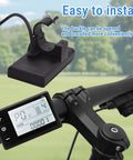High Definition Electric LCD Display Meter For Ebike And Scooter 48V 5Pin ABS with USB Charging on handlebar