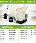 Washer Drain Pump Assembly 5859EA1004G Replacement for Kenmore Top Load Washers Easy Install, white plastic pump with metal bracket