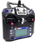 Six Channel 2.4GHz RC Transmitter With FS-iA6 Receiver for Helicopters, Planes, Quads, Glide Mode 2 Ready, close-up view