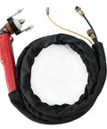P80 Plasma Cutter Torch Gun 10Ft 3M Non Touch Pilot Arc, red handle, fits CUT55 CUT55P CUT65 CT418 520TSCP, coiled black cable