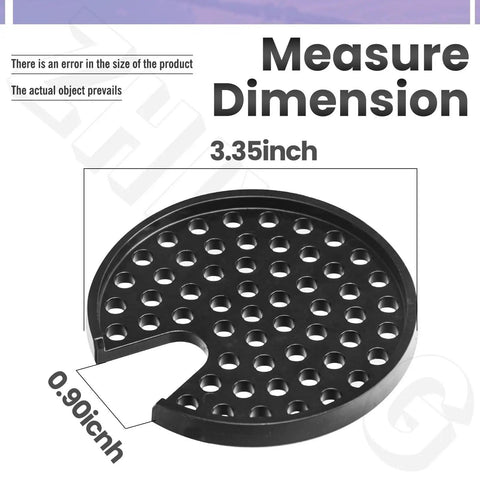 Black Drip Tray Grid Cup Mug Rest for Nespresso Vertuo Next N910 with 3.35 inch diameter and 0.90 inch height