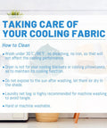 Care instructions for Upgraded Jade Fiber Cooling Throw Blanket With Q Max 0.5, lightweight summer bed cover, 50x70.