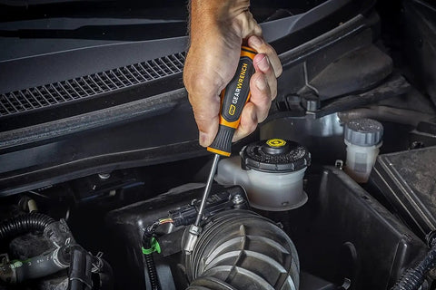 Using 12 Piece Phillips And Slotted Screwdriver Set With Speed Zone Handle Pro Grade Dual Material Grips For Automotive Repair