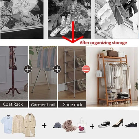 Workhorse Heavy Duty Clothes Rack With Double Shelf Built Tough Hanging Organizer For Winter Coats And Casual Wear, organizing clothes and shoes.