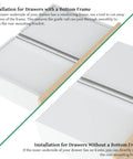 Installation guide for Two Pack 22 Inch Drawer Slides Center Mount Heavy Duty Cabinet Rails in framed and frameless drawers.