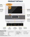 No Sweat Stainless Countertop Dishwasher featuring twelve power spray jets, control panel, and viewing window.