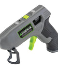 Genesis Cordless Hot Glue Gun With Quick 25 Second Preheat USB Charge shown in ergonomic design with drip-free nozzle